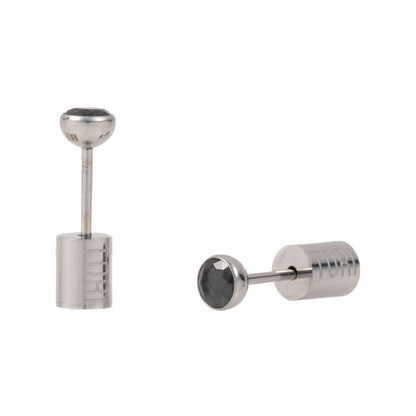 "Mikaela" Black in Stainless Steel – Sold as a Pair or Individually