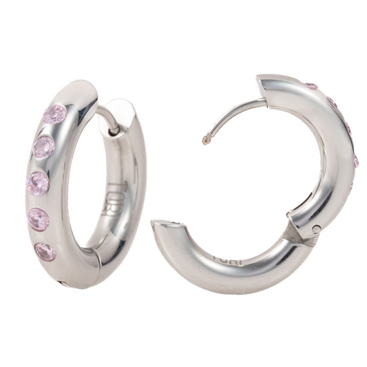"Ana Maria" Light Pink in Stainless Steel – Sold as a Pair or Individually
