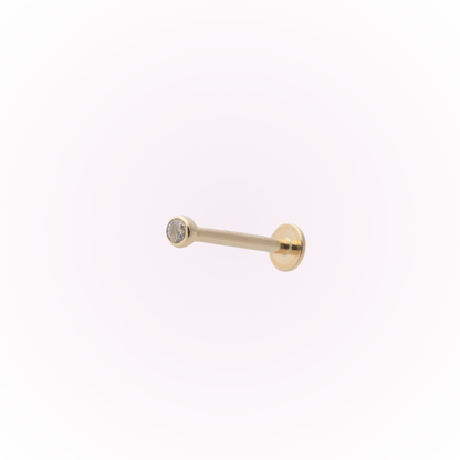 Bisel minimalista en oro amarillo – Tornillo plano sin rosca
