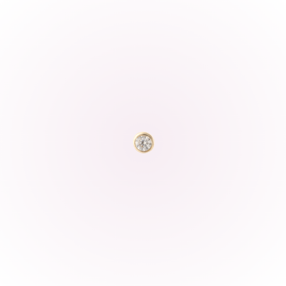 Bisel minimalista en oro amarillo – Tornillo plano sin rosca