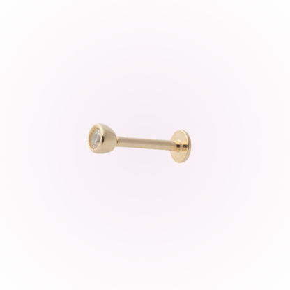 Bisel minimalista en oro amarillo – Tornillo plano sin rosca