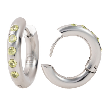 "Ana Maria" Light Green in Stainless Steel – Sold as a Pair or Individually