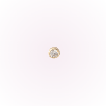 Bisel minimalista en oro amarillo – Tornillo plano sin rosca