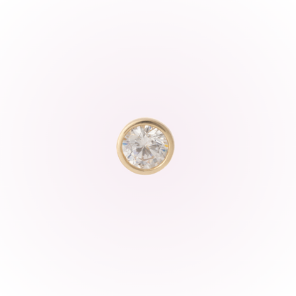 Bisel minimalista en oro amarillo – Tornillo plano sin rosca