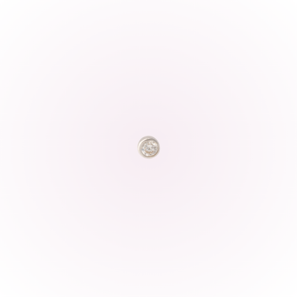 Bisel minimalista en oro blanco – Tornillo plano sin rosca