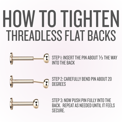 Poste plano sin rosca de 18G y 14k - Se vende por unidad