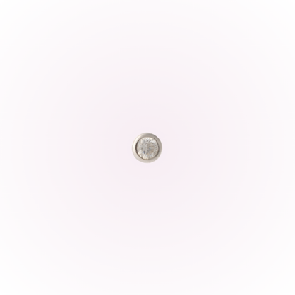 Bisel minimalista en oro blanco – Tornillo plano sin rosca