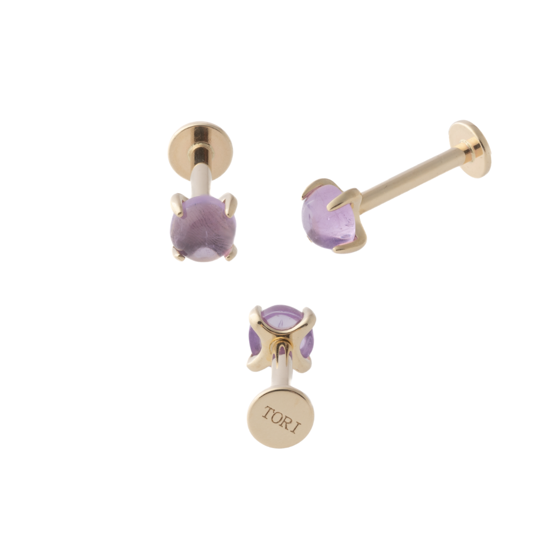 Amethyst (14k) - Single Earring