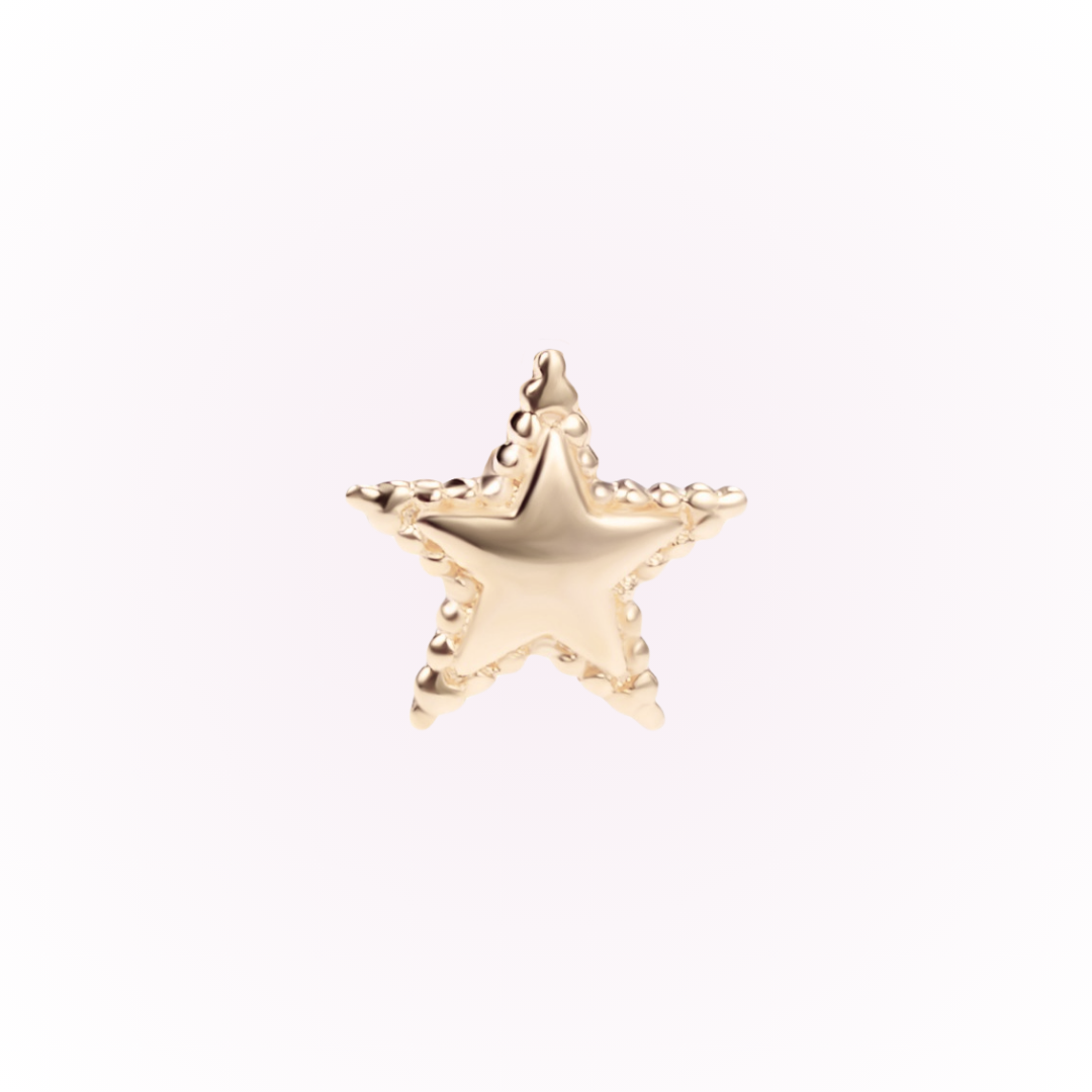 Estrella - Stud plano sin rosca