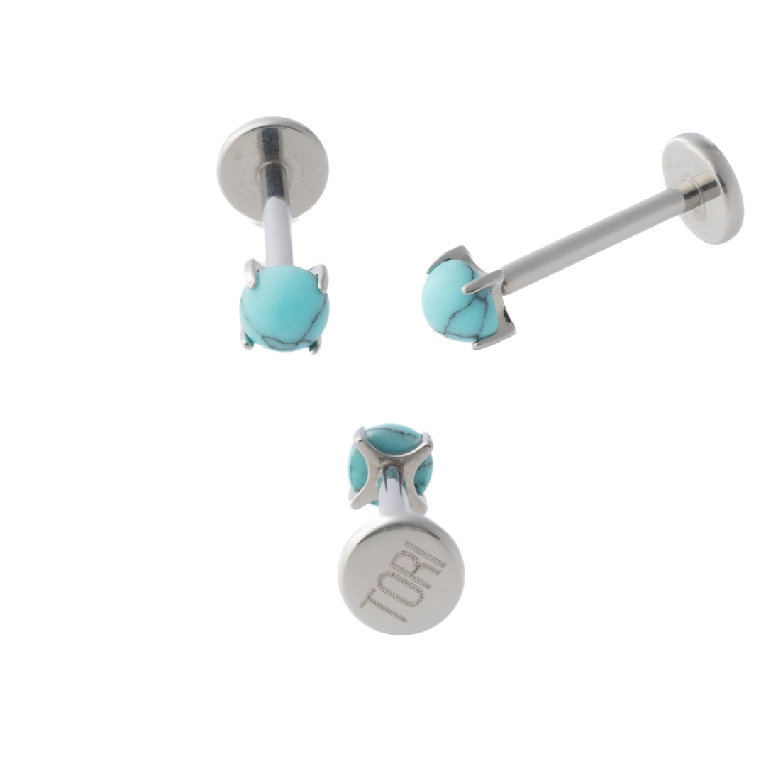 Turquoise (Titanium) - Single Earring