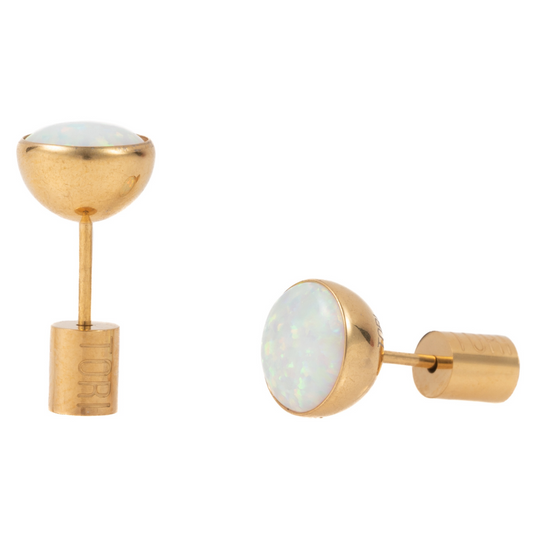 "Mikaela" Opal in Gold Plated – Sold as a Pair or Individually