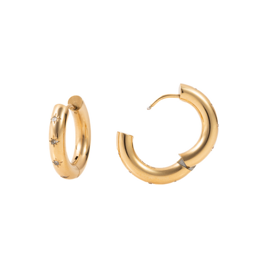 "Ash"  in Gold Plated – Sold as a Pair or Individually