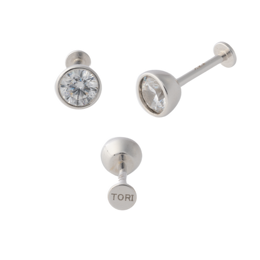 Minimalist Bezel in White Gold – Sold Individually