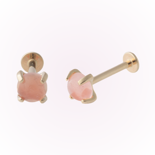 Cherry Quartz (14k) - Single Earring