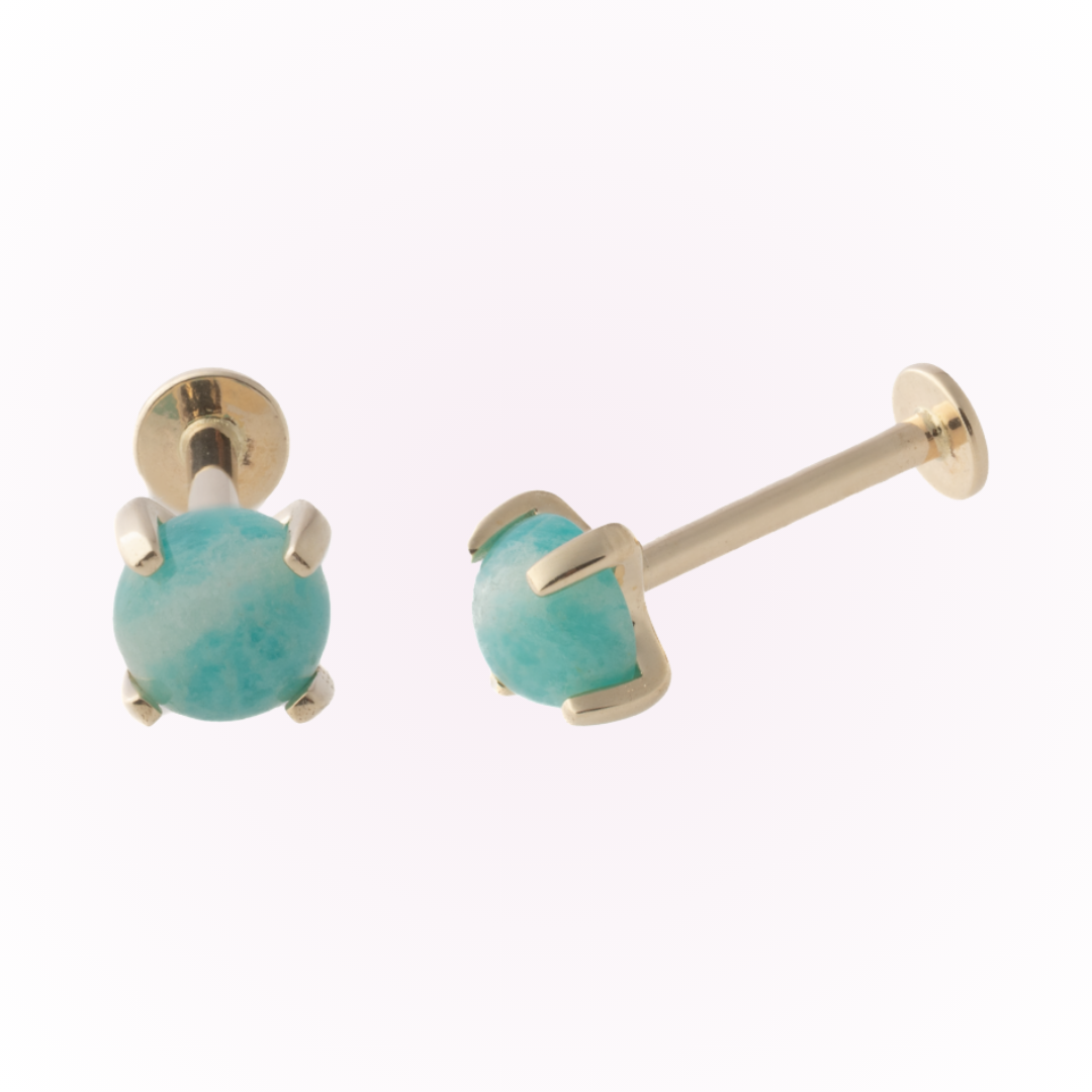 Amazonite (14k) - Single Earring