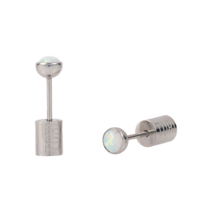 "Mikaela" Opal in Stainless Steel – Sold as a Pair or Individually