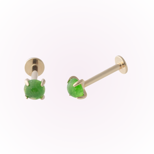 Green Agate (14k) - Single Earring
