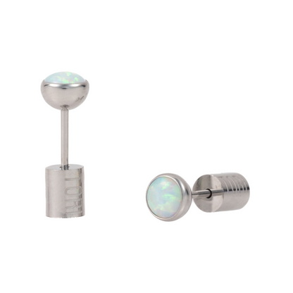 "Mikaela" Opal in Stainless Steel – Sold as a Pair or Individually