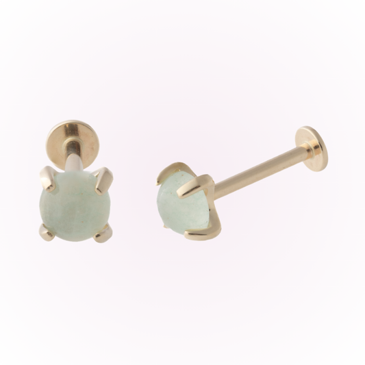 Light Green Aventurine (14k) - Single Earring