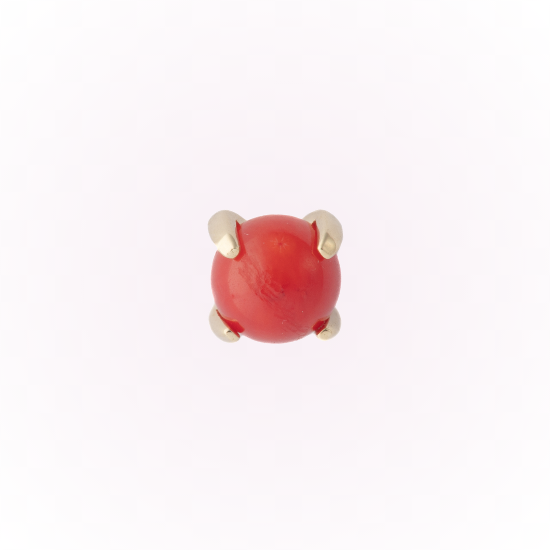 Red Coral (14k) - Single Earring