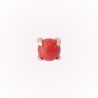 Red Coral (14k) - Single Earring