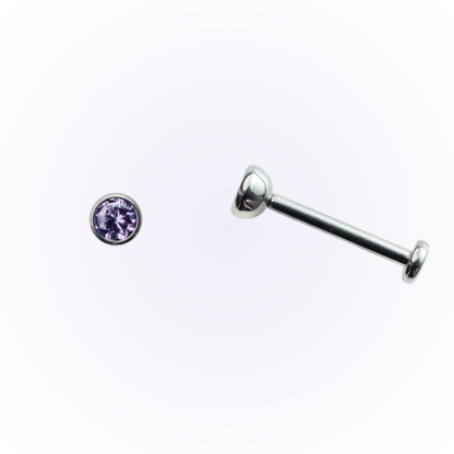 "Amor Lila" - Tachuela plana sin rosca