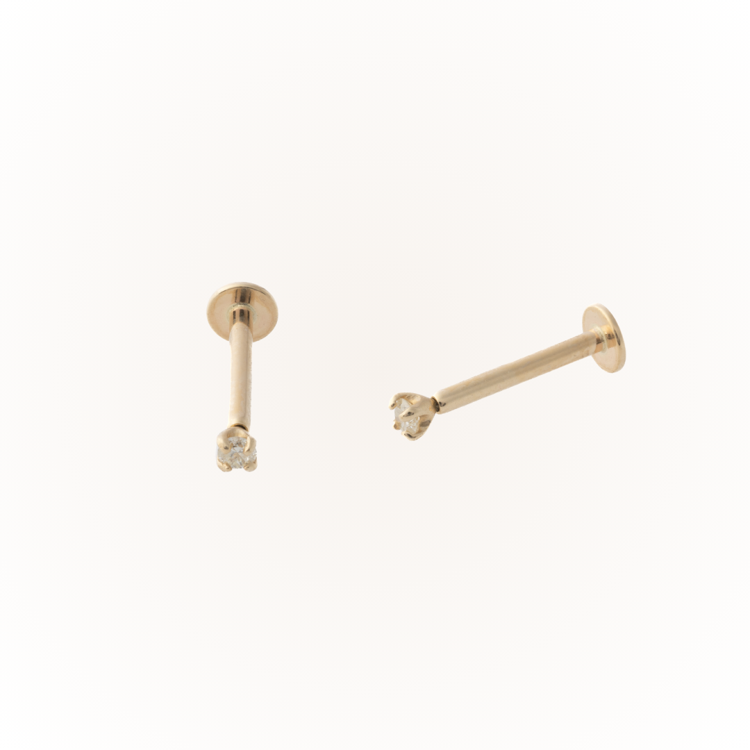 Diamond - Diamond Threadless Flatback Stud