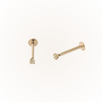 Diamond - Diamond Threadless Flatback Stud