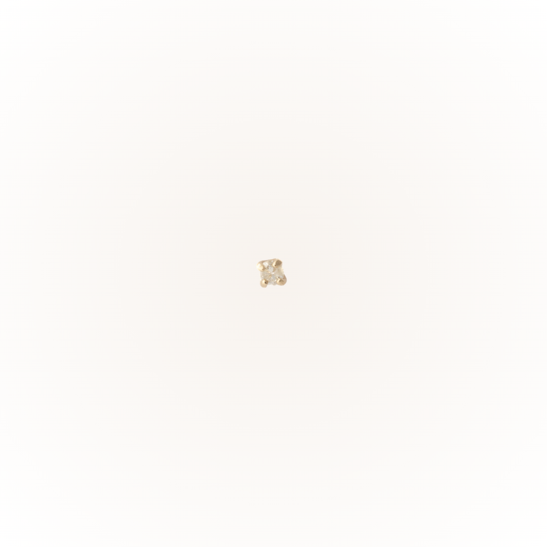 Diamond - Diamond Threadless Flatback Stud