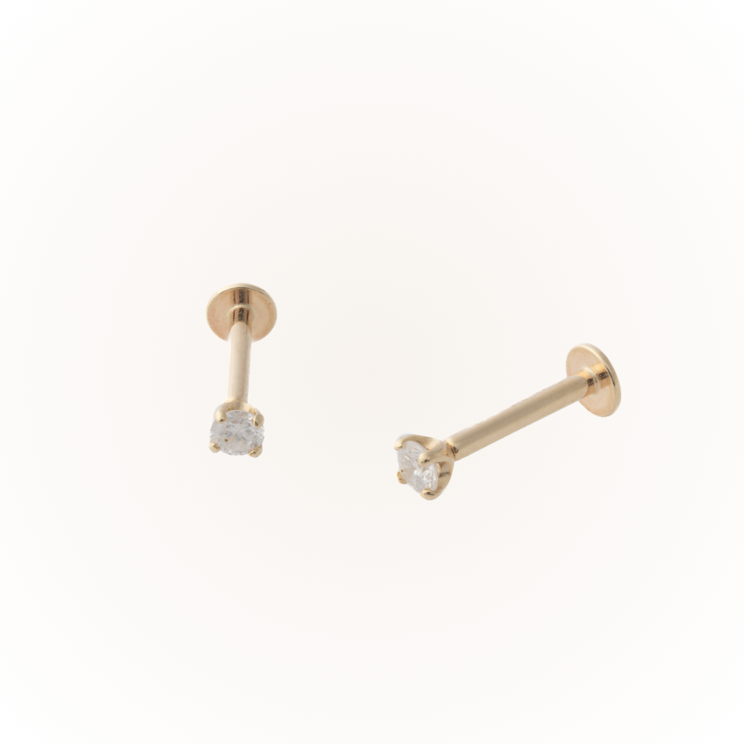 Diamond - Diamond Threadless Flatback Stud