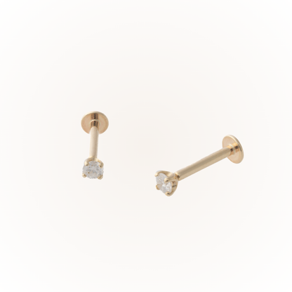Diamond - Diamond Threadless Flatback Stud