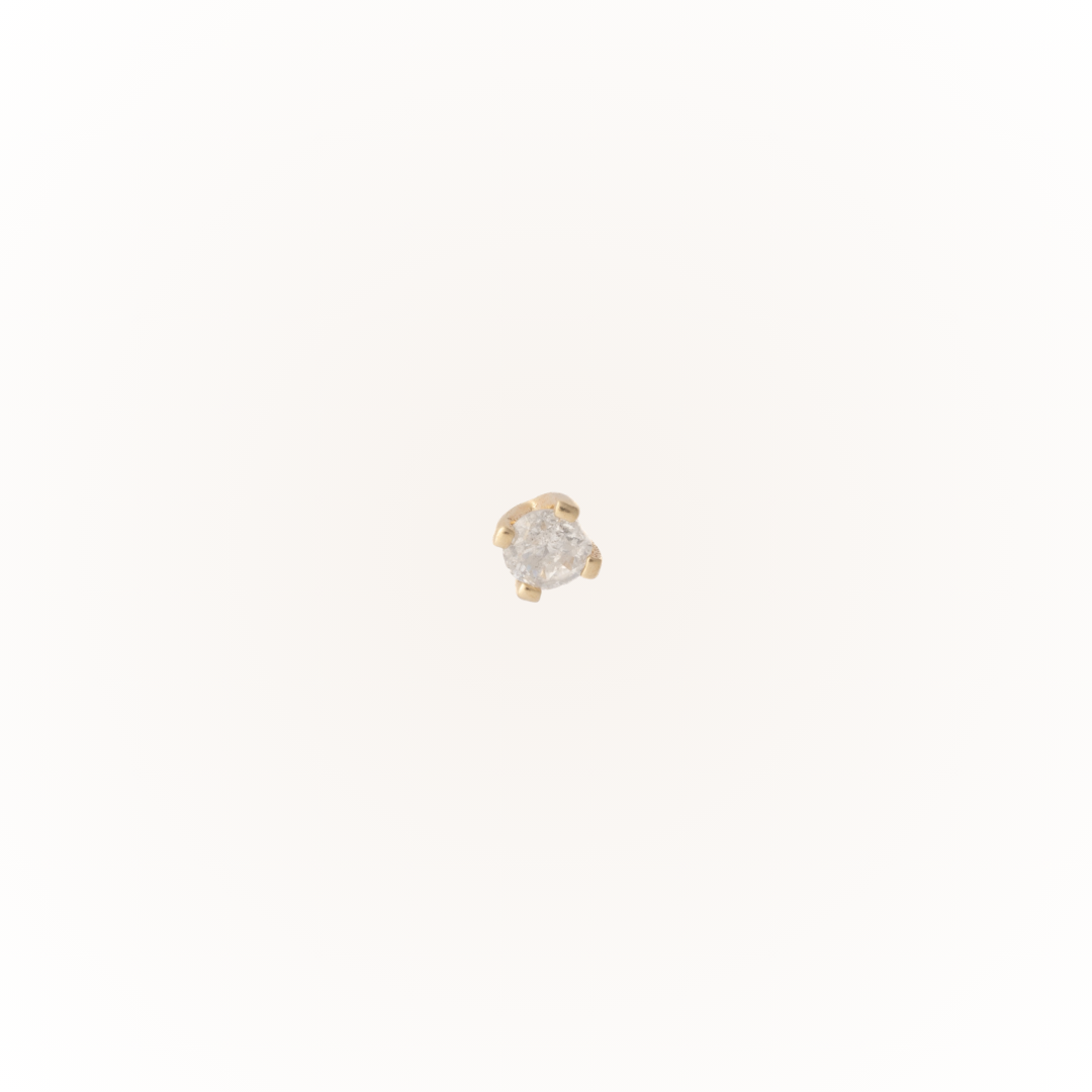 Diamond - Diamond Threadless Flatback Stud