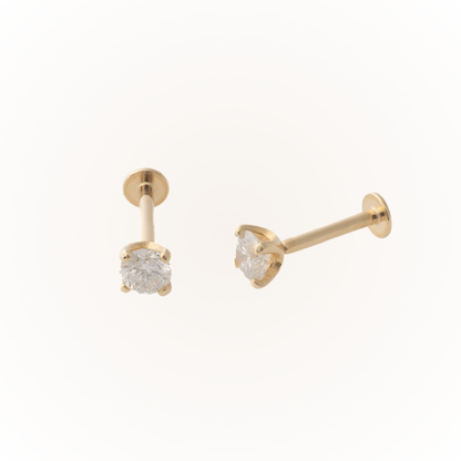 Diamond - Diamond Threadless Flatback Stud