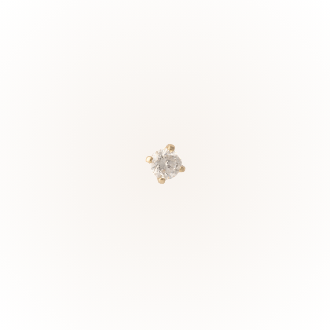Diamond - Diamond Threadless Flatback Stud