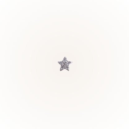 Guidance in White Gold - Diamond Threaded Flatback Stud