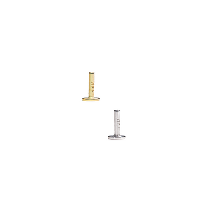 18G Threadless 14k Flatback Post - Sold Single