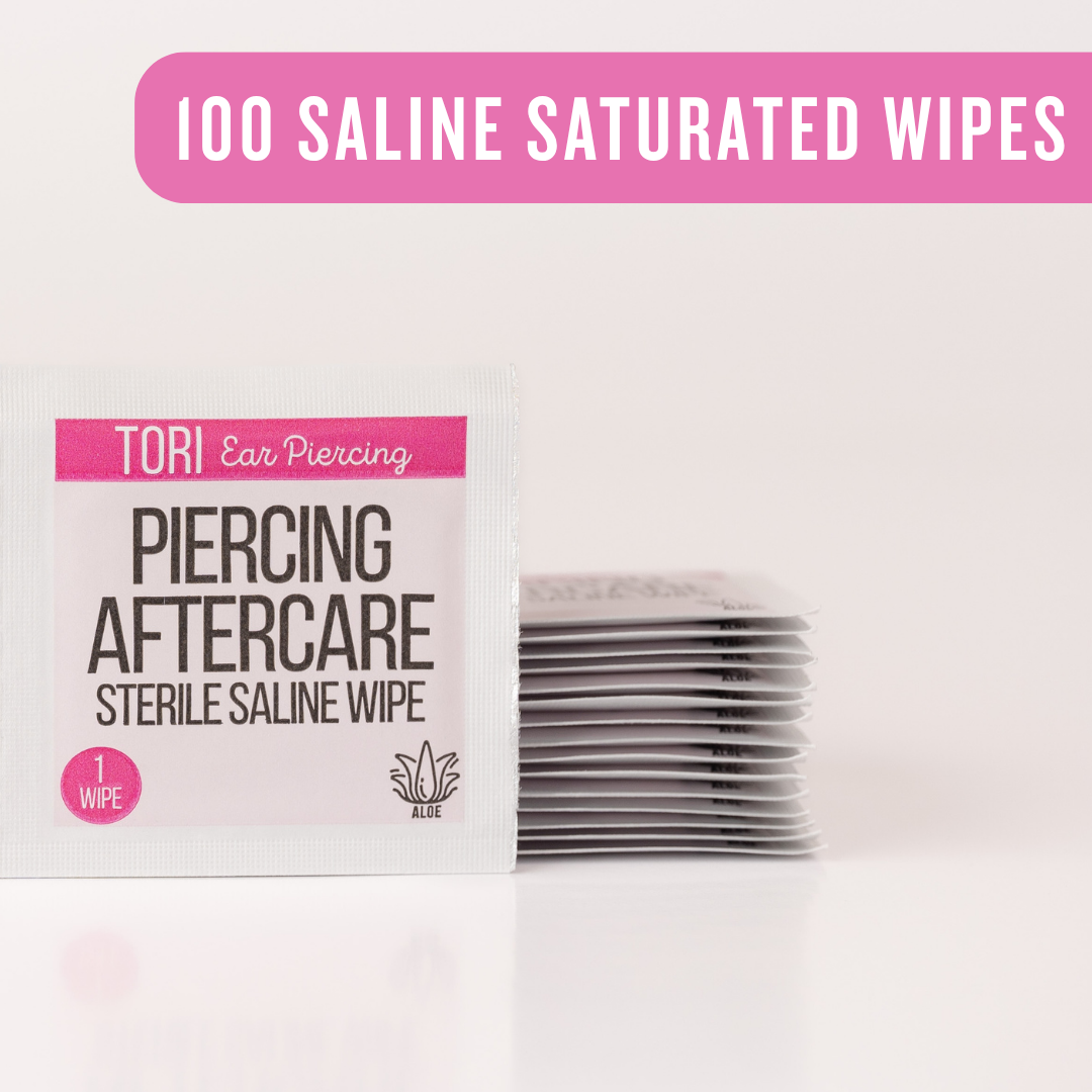 Tori Ear Piercing Saline Wipes