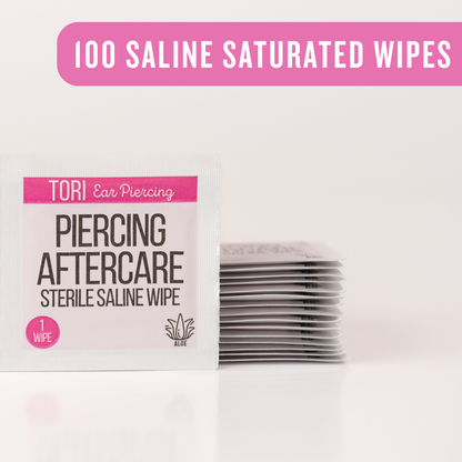 Tori Ear Piercing Saline Wipes