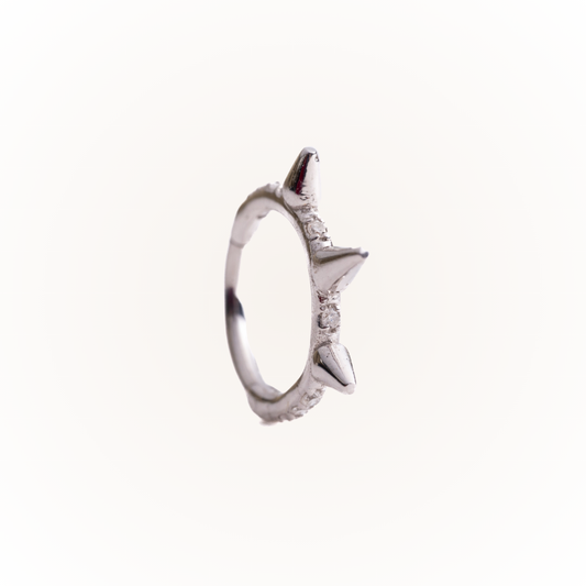 Briar In White Gold - Diamond Seamless Hinged Hoop