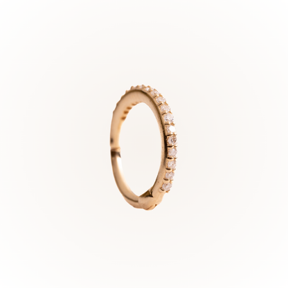 Infinite in Yellow Gold - Diamond Seamless Hinged Hoop