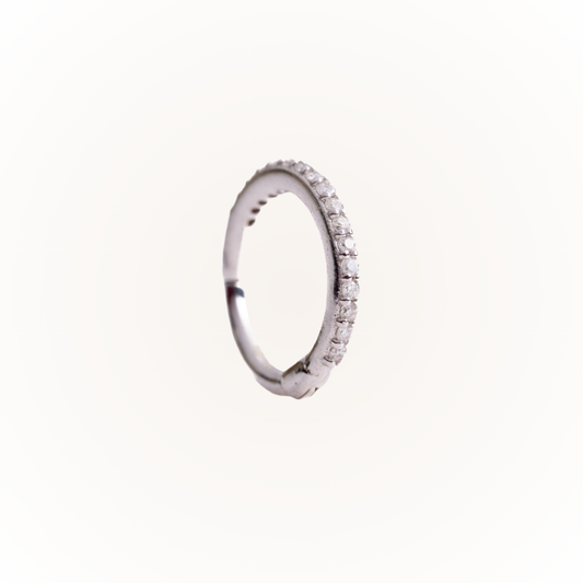 Infinite in White Gold - Diamond Seamless Hinged Hoop