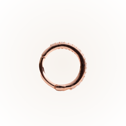 Infinite in Rose Gold - Diamond Seamless Hinged Hoop