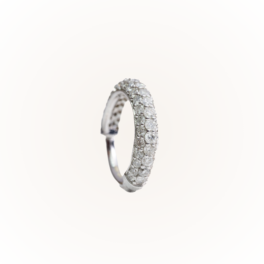 Everlasting in White Gold - Diamond Seamless Hinged Hoop