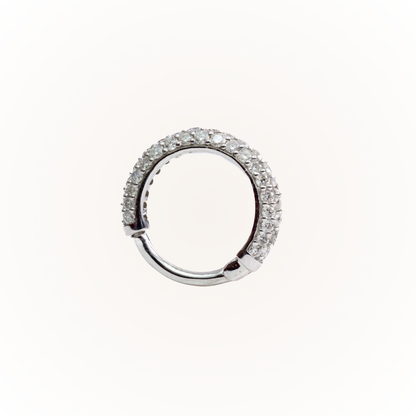 Eterno en oro blanco - Aro articulado sin costuras con diamantes