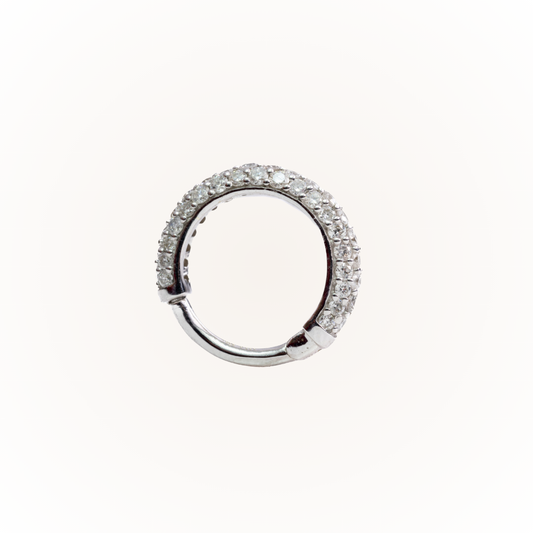 Everlasting in White Gold - Diamond Seamless Hinged Hoop