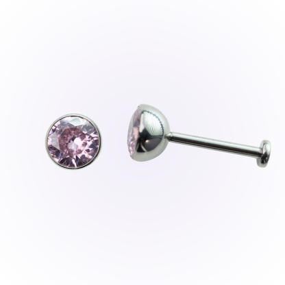 "Rosé" - Threadless Flat Back Stud