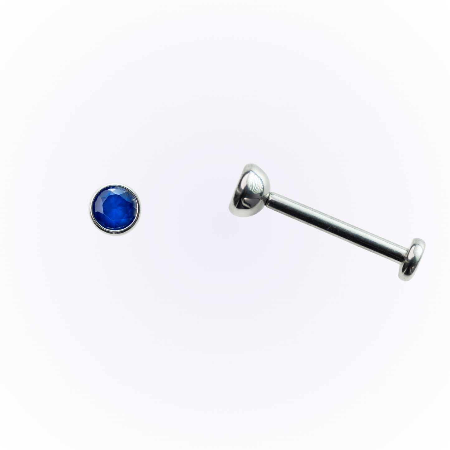 "Azul profundo" - Tornillo plano sin rosca