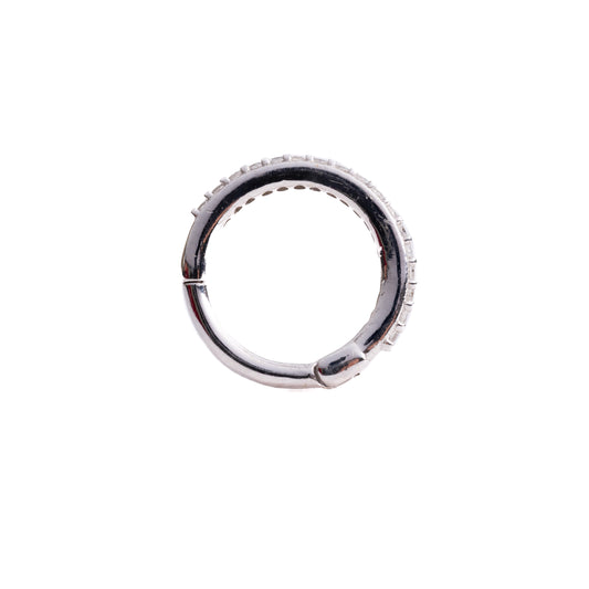 Infinite in White Gold - Diamond Seamless Hinged Hoop