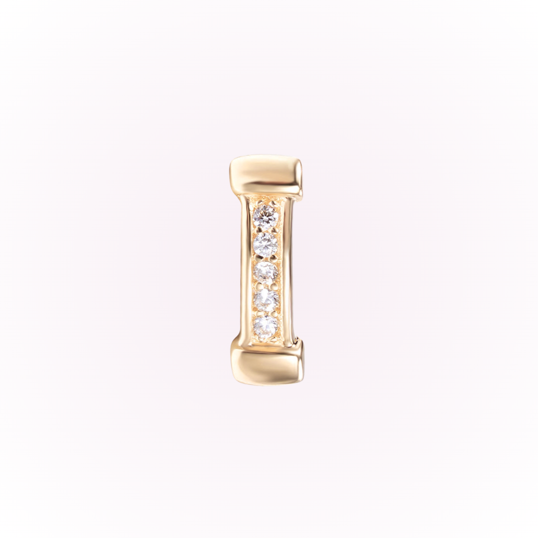 Connection – “I” Bar Cluster Cubic Zirconia Threadless Flat Back Stud