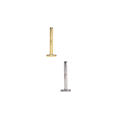 18G Threadless 14k Flatback Post - Sold Single